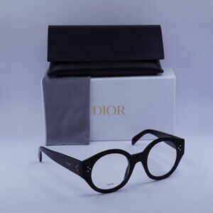 Celine CL50123I 001 Round Eyeglasses 48mm – Shiny black